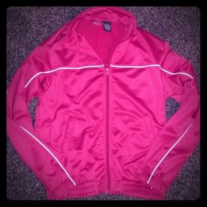 Red track jacket